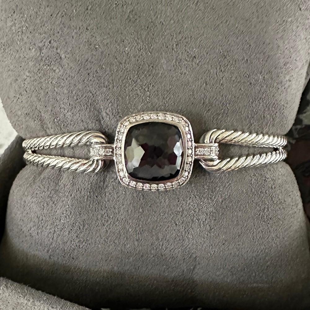 David Yurman Albion Bracelet with Semiprecious Stone and Pave Diamonds